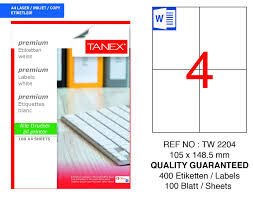 TANEX TW-2204 105x148,5MM HAZIR 100LU ETIKET