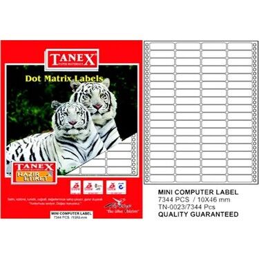 TANEX TW-7344 10x46 MM BİLGİSAYAR ETİKETİ