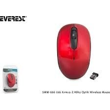 EVEREST SMW-666 USB KIRMIZI 2.4GHZ KABLOSUZ MOUSE