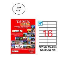 TANEX TW-2105 105x37,125MM HAZIR 100LU ETIKET