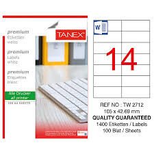 TANEX TW-2712 105x42,69MM HAZIR 100LU ETIKET