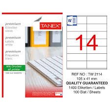 TANEX TW-2114 105x41MM HAZIR 100LU ETIKET