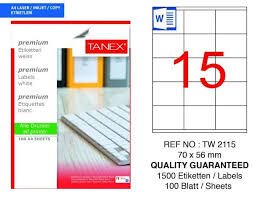 TANEX TW-2115 70x56MM HAZIR 100LU ETIKET