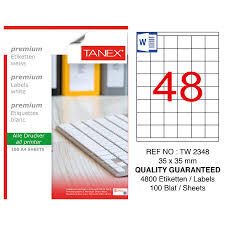 TANEX TW-2348 35x35MM HAZIR 100LU ETIKET