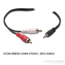 VCOM CV212 1,5MT 3,5MM STEREO TO 2RCA KABLO