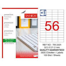 TANEX TW-2321 52,5x21,2MM HAZIR 100LU ETIKET
