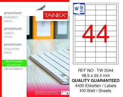 TANEX TW-2044 48,5x25,4MM HAZIR 100LU ETIKET