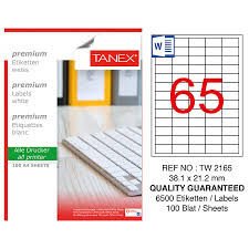 TANEX TW-2165 38,1x21,1MM HAZIR 100LU ETIKET