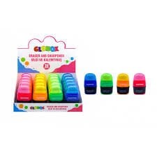 GLOBOX KALEMTRAŞ+SİLGİ FORMA