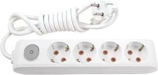 VİKO ANAHTARLI 4'LÜ PRİZ 5 M