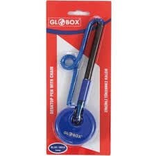 GLOBOX ZİNCİRLİ TÜKENMEZ KALEM MAVİ