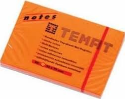 TEMAT 50X75MM NOT KAĞIDI FOSFORLU TURUNCU