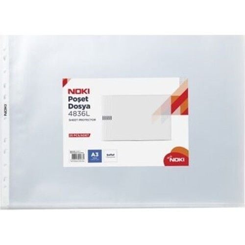 NOKİ 4836-L A3 POŞET DOSYA YATAY 25 Lİ PK