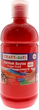 CRAFT AND ARTS PARMAK BOYA 500 ML KIRMIZI